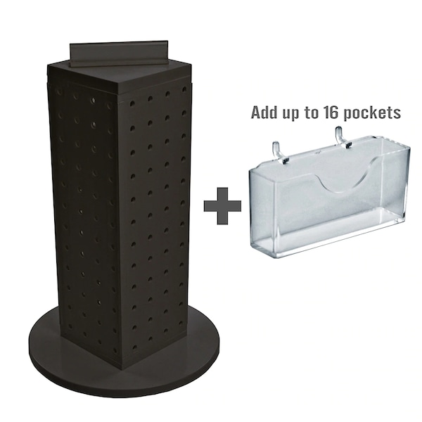 Four-Sided16Pocket Revolving Pegboard Gift Card Kit for Countertop, PK3